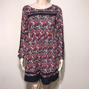Lauren Conrad bohemian puff sleeve fit and flair dress size XS